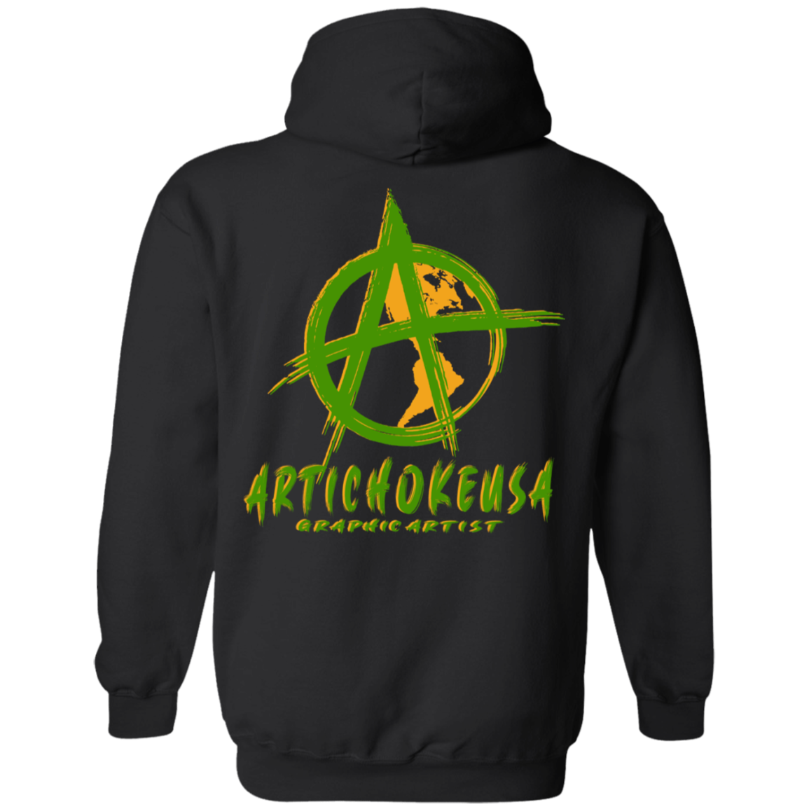 ArtichokeUSA Custom Design. EARTH-ART=EH. Basic Pullover Hoodie