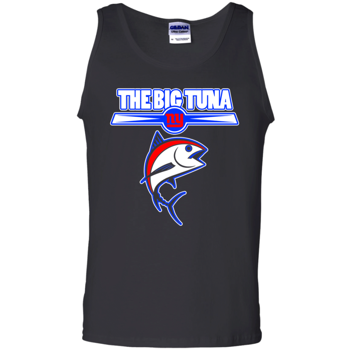 ArtichokeUSA Custom Design. The Big Tuna. Bill Parcell Tribute. NY Giants Fan Art. 100% Cotton Tank Top