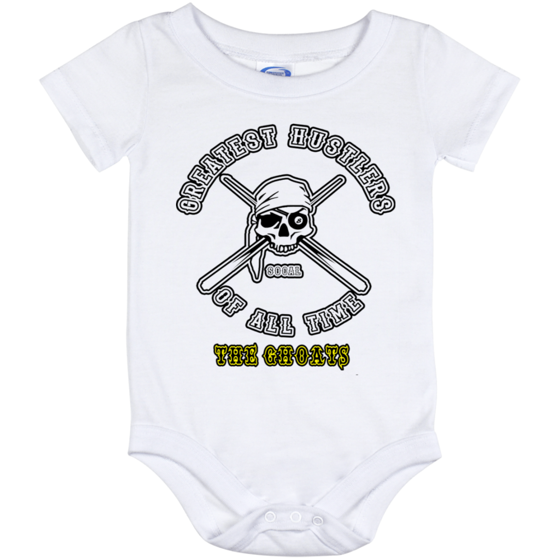 The GHOATS Custom Design. #4 Motorcycle Club Style. Ver 1/2. Baby Onesie 12 Month