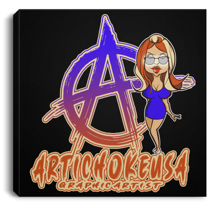 ArtichokeUSA Character and Font Design #2. Friends and Fam. Let’s Create Your Own Design Today. Square Canvas .75in Frame