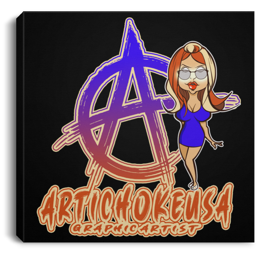 ArtichokeUSA Character and Font Design #2. Friends and Fam. Let’s Create Your Own Design Today. Square Canvas .75in Frame