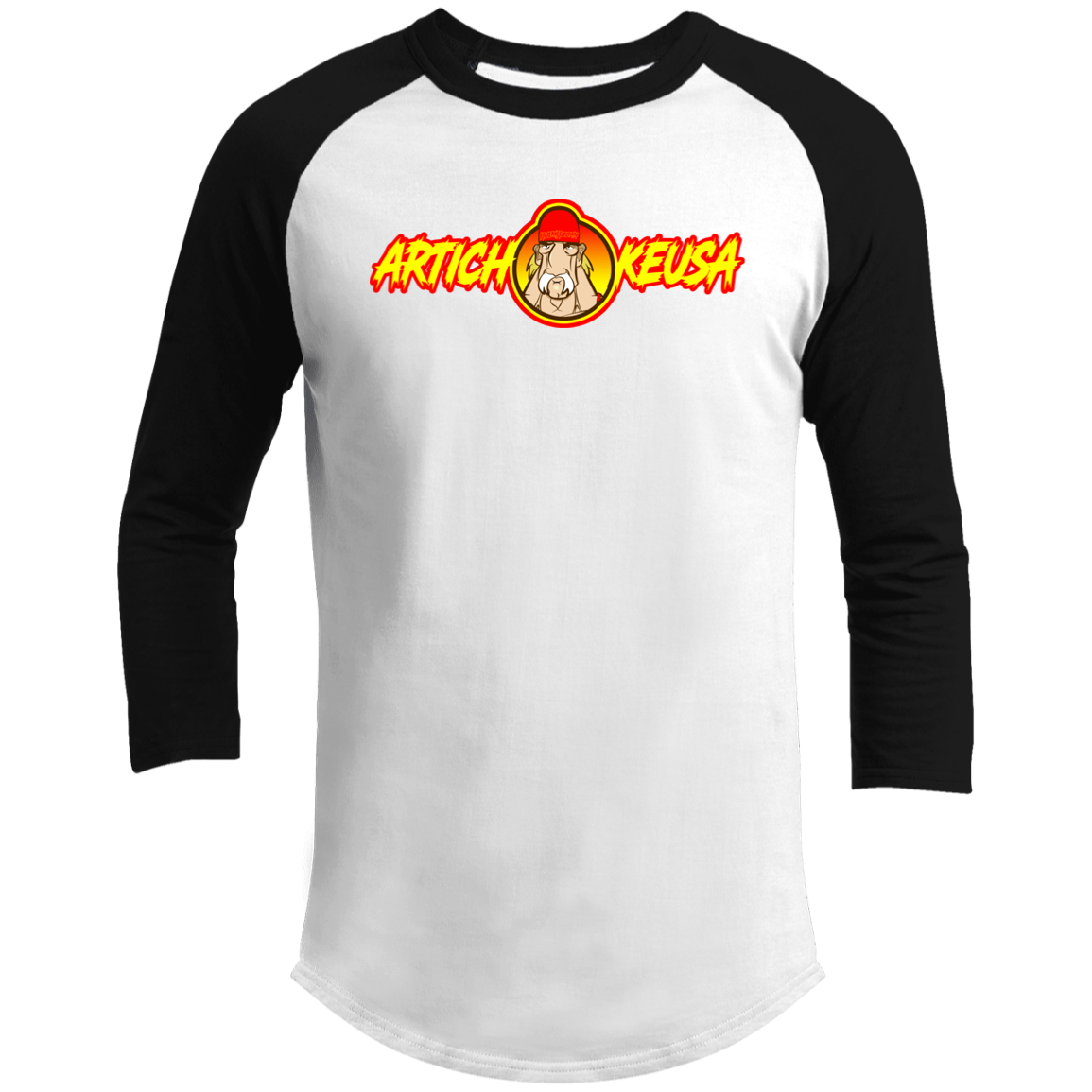ArtichokeUSA Character and Font Design. Let’s Create Your Own Design Today. Fan Art. The Hulkster. Men's 3/4 Raglan Sleeve Shirt