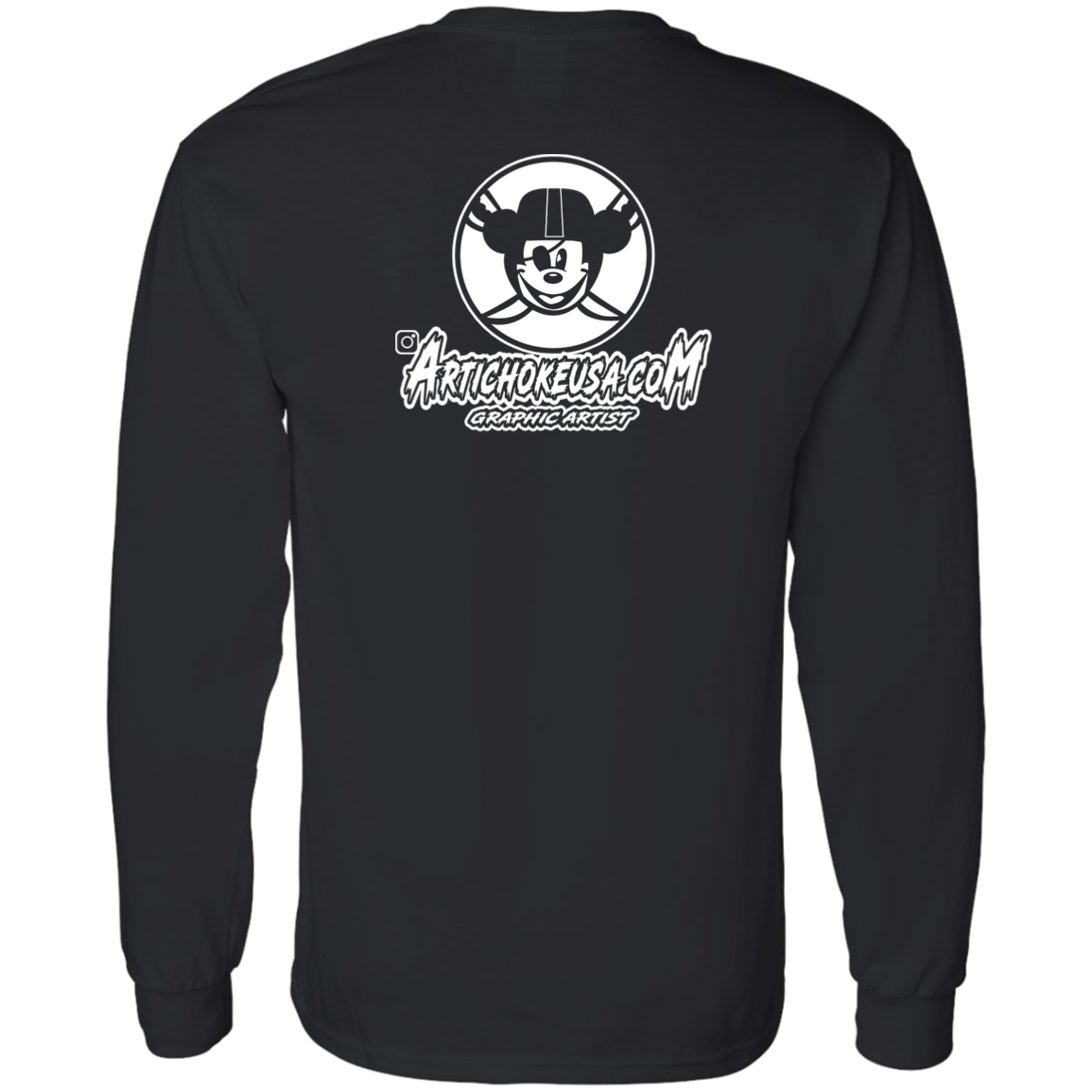 ArtichokeUSA Custom Design. Las Vegas Raiders & Mickey Mouse Mash Up. Fan Art. Parody. 100 % Cotton LS T-Shirt