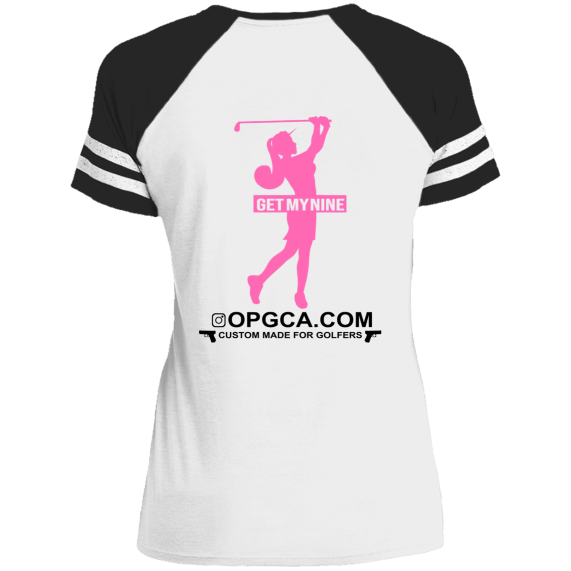 OPG Custom Design #16. Get My Nine. Ladies' Game V-Neck T-Shirt