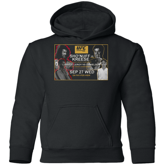 Artichoke Fight Gear Custom Design #15. UFC 909. Sho'Nuff vs Kreese. Co Main Event Bruce Lee Roy vs Danielson. MMA. UFC / The Last Dragon Movie Parody. Youth Hoodie
