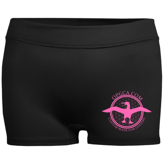 OPG Custom Artwork #1. Albatross. It's a golf thing. Ladies' Fitted Moisture-Wicking 2.5 inch Inseam Shorts
