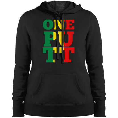 OPG Custom Design #22. One Putt. Bob Marley One Love Parody. Ladies' Hoodie