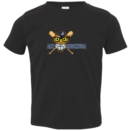 ArtichokeUSA Character and Font design. New York Owl. NY Yankees Fan Art. Let's Create Your Own Team Design Today. Toddler Jersey T-Shirt