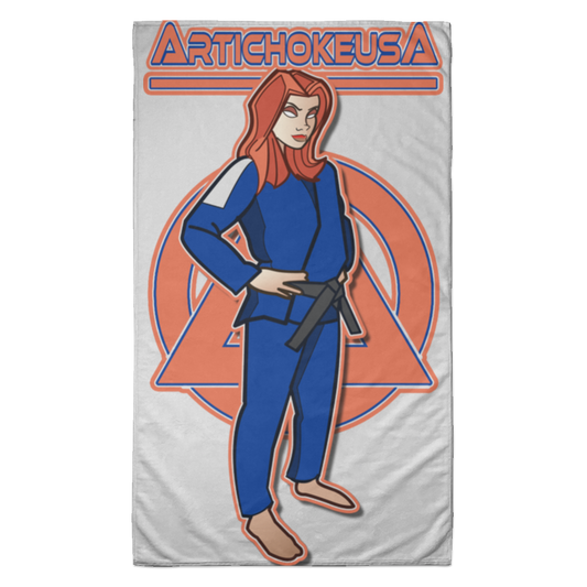 ArtichokeUSA Character and Font design. Let's Create Your Own Team Design Today. Amber. Towel - 35x60