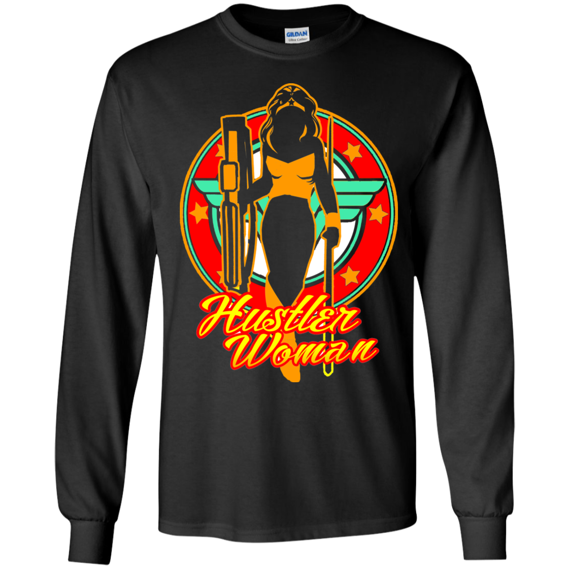 The GHOATS Custom Design #15. Hustler Woman. Youth LS T-Shirt