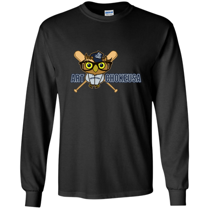 ArtichokeUSA Character and Font design. New York Owl. NY Yankees Fan Art. Let's Create Your Own Team Design Today. Youth LS T-Shirt
