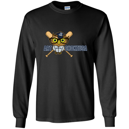 ArtichokeUSA Character and Font design. New York Owl. NY Yankees Fan Art. Let's Create Your Own Team Design Today. Youth LS T-Shirt