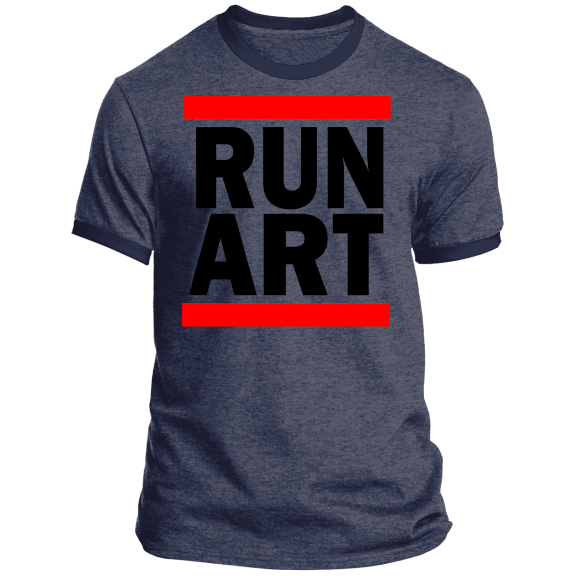 ArtichokeUSA Custom Design. RUN ART.  RUN DMC Parody. Ringer Tee