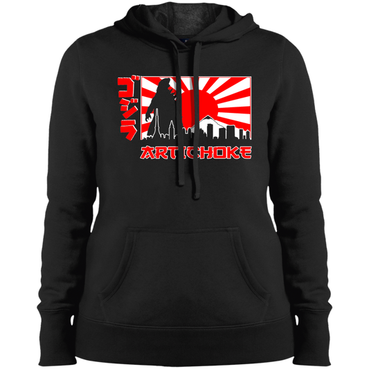 ArtichokeUSA Custom Design.  Fan Art Godzilla/Mecha Godzilla. Ladies' Pullover Hooded Sweatshirt