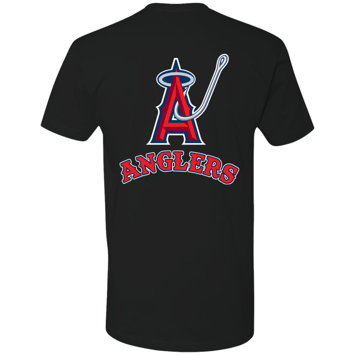 ArtichokeUSA Custom Design. Anglers. Southern California Sports Fishing. Los Angeles Angels Parody. Men's Premium Short Sleeve T-Shirt