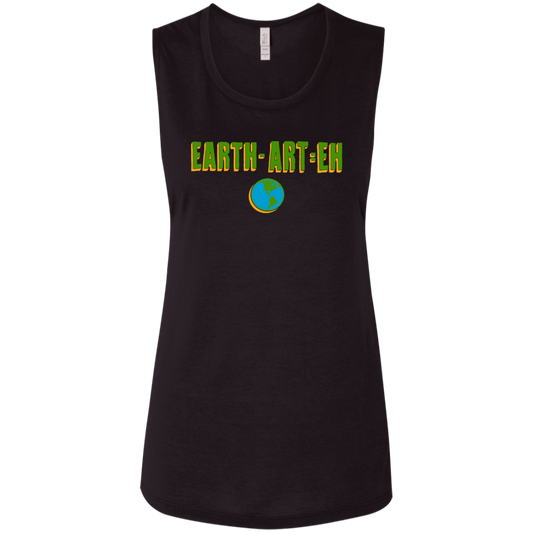 ArtichokeUSA Custom Design. EARTH-ART=EH. Ladies' Flowy Muscle Tank