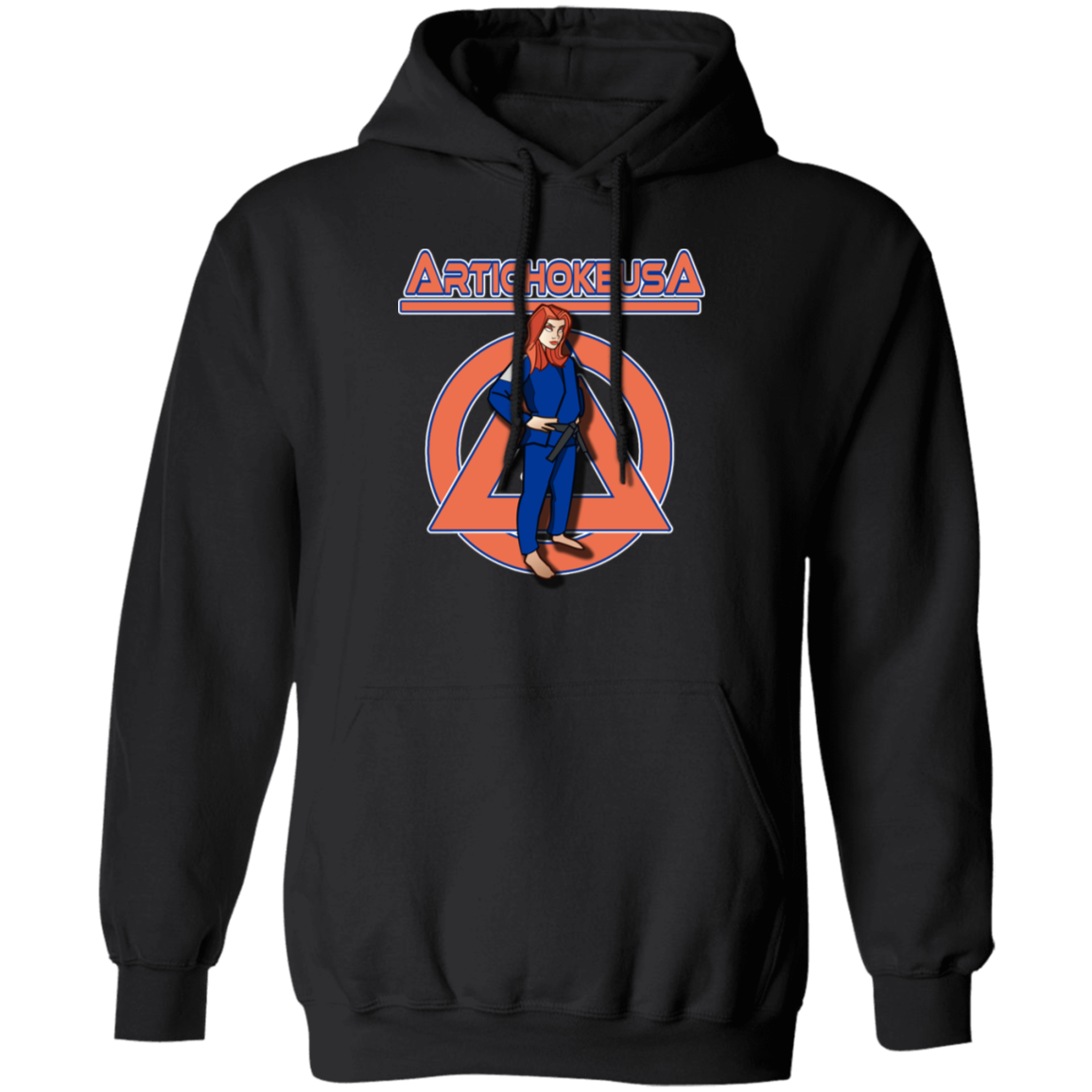ArtichokeUSA Character and Font design. Let's Create Your Own Team Design Today. Amber. Basic Pullover Hoodie