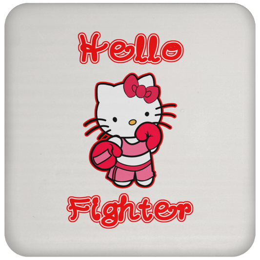 Artichoke Fight Gear Custom Design #13. Hello Fightter. Hello Kitty Parody. MMA.  Coaster