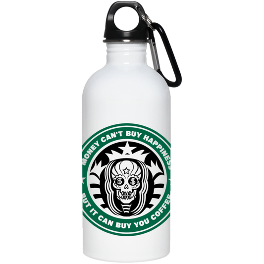 ArtichokeUSA Custom Design. Money Can't Buy Happiness But It Can Buy You Coffee. 20 oz. Stainless Steel Water Bottle