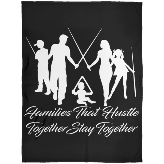 The GHOATS Custom Design. #11 Families That Hustle Together, Stay Together. Fleece Blanket 60x80