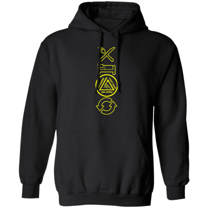 Artichoke Fight Gear Custom Design #9. EAT. SLEEP. JIU JITSU. REPEAT. 50/50 Blend Pullover Hoodie