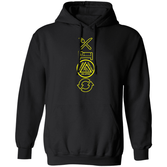 Artichoke Fight Gear Custom Design #9. EAT. SLEEP. JIU JITSU. REPEAT. 50/50 Blend Pullover Hoodie