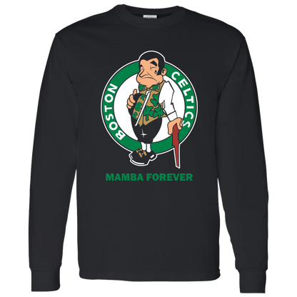 ArtichokeUSA Custom Design. RIP Kobe. Mamba Forever. Celtics / Lakers Fan Art Tribute. 100 % Cotton LS T-Shirt