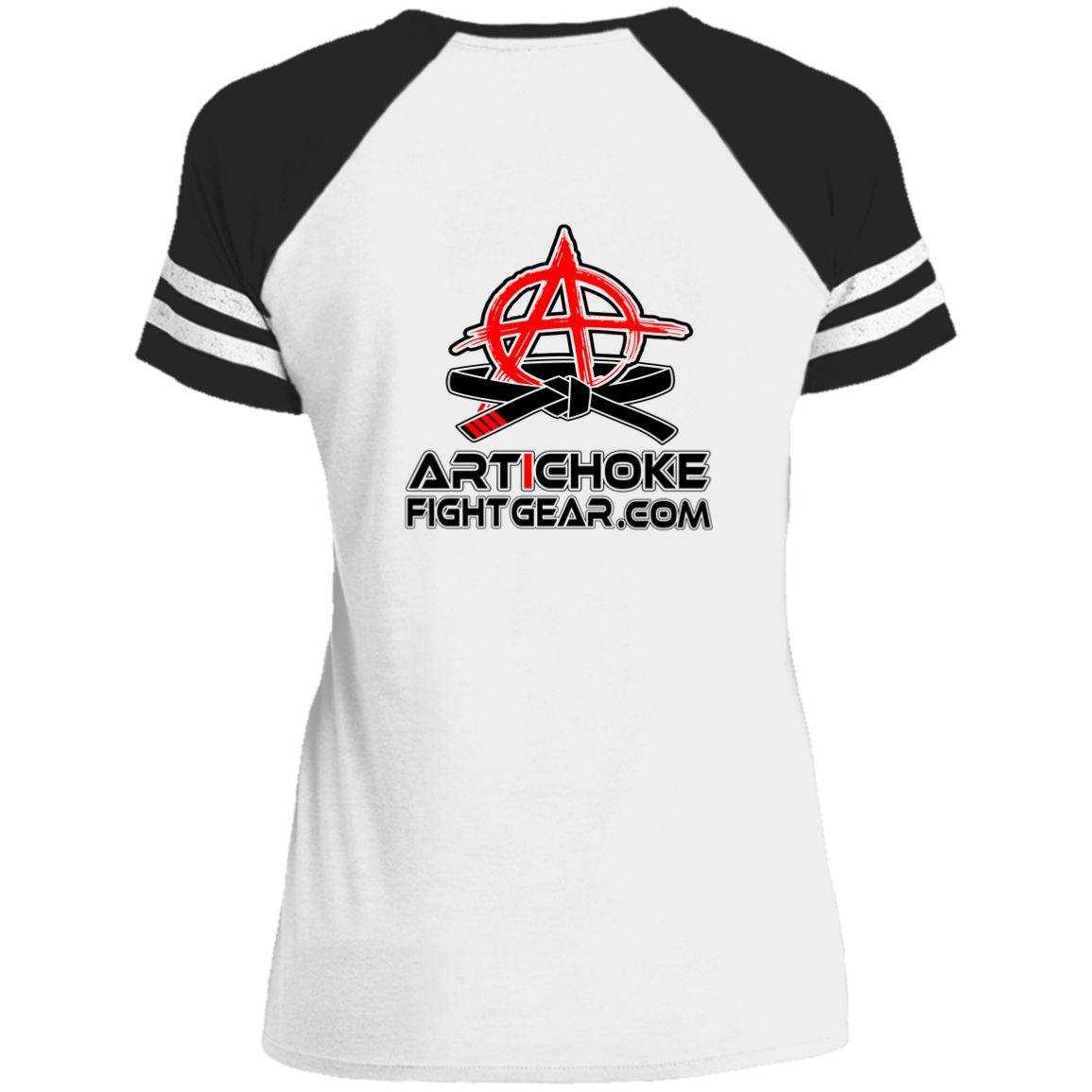 Artichoke Fight Gear Custom Design #10. Got Talk? Ladies' Game V-Neck T-Shirt