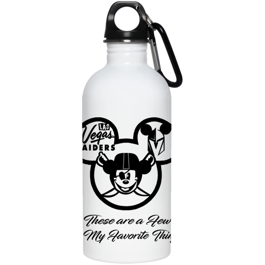 ArtichokeUSA Custom Design. Las Vegas Raiders & Mickey Mouse Mash Up. Fan Art. Parody. 20 oz. Stainless Steel Water Bottle