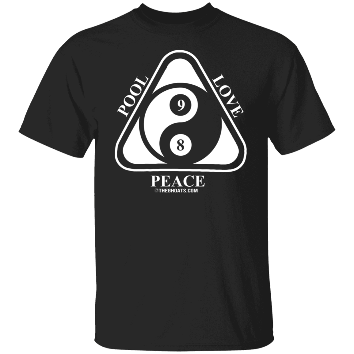 The GHOATS Custom Design #9. Ying Yang. Pool Love Peace. Basic Cotton T-Shirt