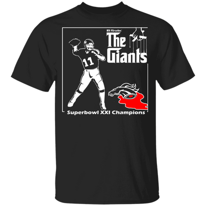 ArtichokeUSA Custom Design. Godfather Simms. NY Giants Superbowl XXI Champions. Fan Art. Youth 5.3 oz 100% Cotton T-Shirt
