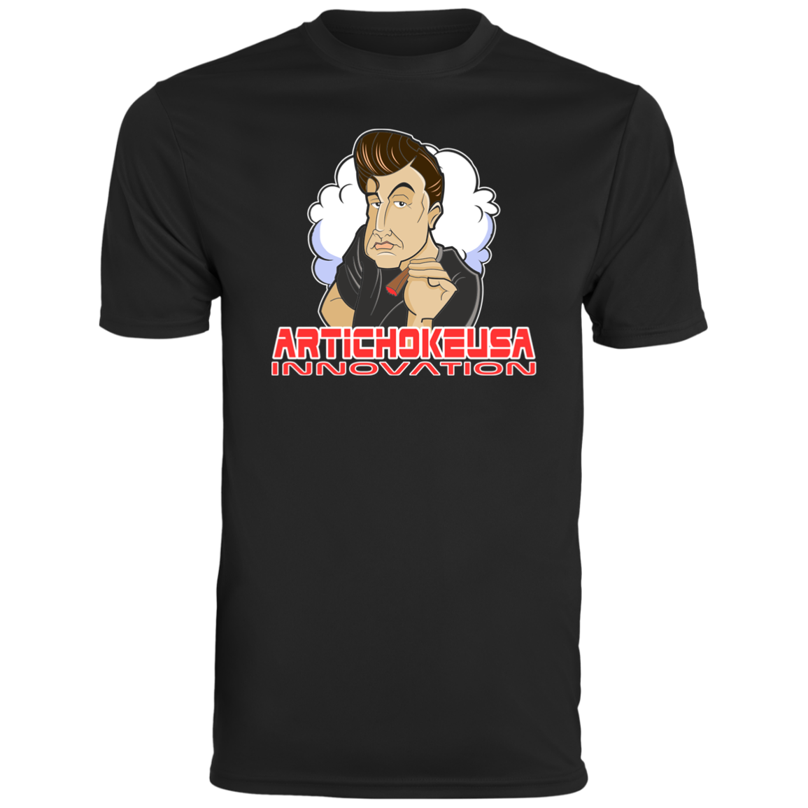 ArtichokeUSA Custom Design. Innovation. Elon Musk Parody Fan Art. Men's Moisture-Wicking Tee