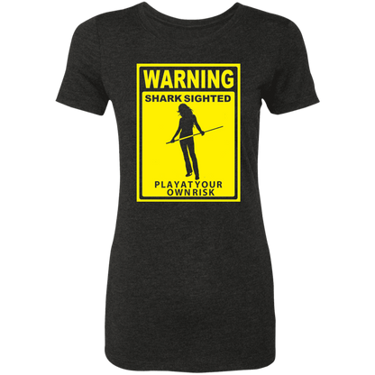 The GHOATS Custom Design. #34 Beware of Sharks. Play at Your Own Risk. (Ladies only version). Ladies' Triblend T-Shirt