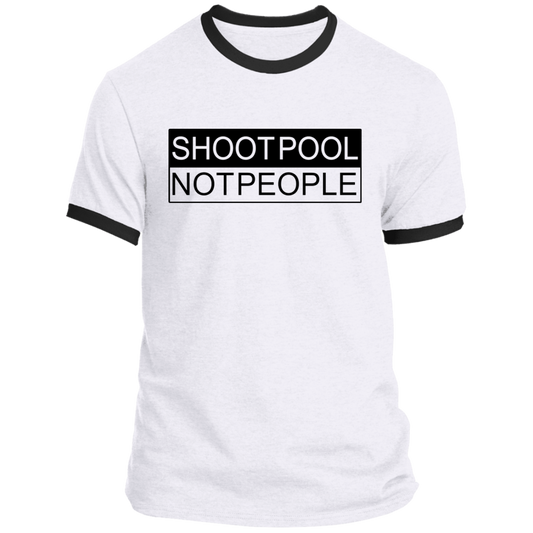 The GHOATS Custom Design. #26 SHOOT POOL NOT PEOPLE. Ringer Tee
