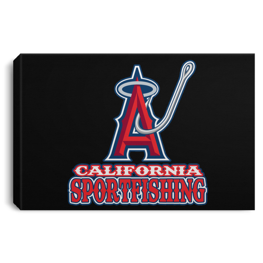 ArtichokeUSA Custom Design. Anglers. Southern California Sports Fishing. Los Angeles Angels Parody. Landscape Canvas .75in Frame