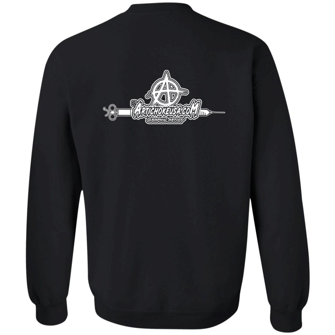 ArtichokeUSA Custom Design. Vaccinated AF (and fine). Crewneck Pullover Sweatshirt
