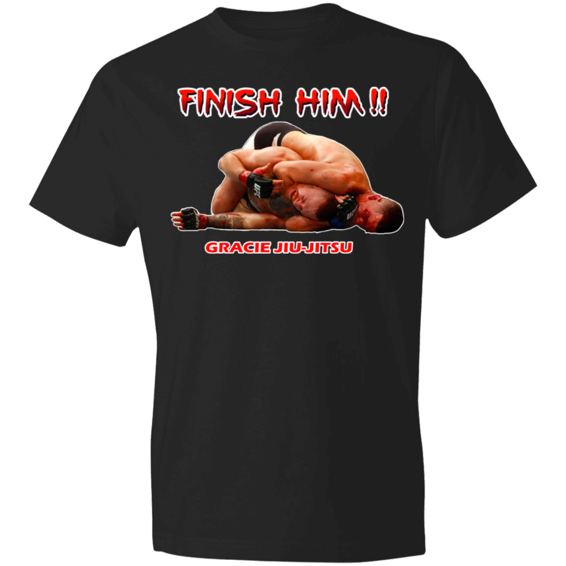 Artichoke Fight Gear Custom Design #8. Finish Him! Pre-Shrunk 100% Combed Ringspun Cotton T-Shirt