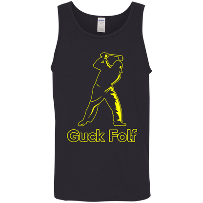 OPG Custom Design #19. GUCK FOLF. Men's Edition. 5.3 oz. 100% Cotton Tank Top