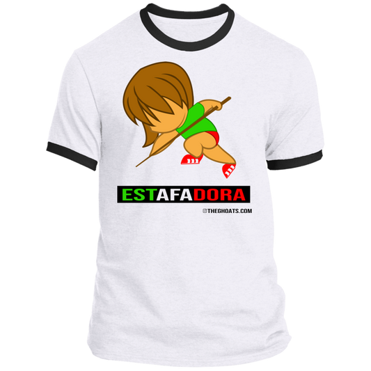 The GHOATS Custom Design. #30 Estafadora. (Spanish translation for Female Hustler). Ringer Tee