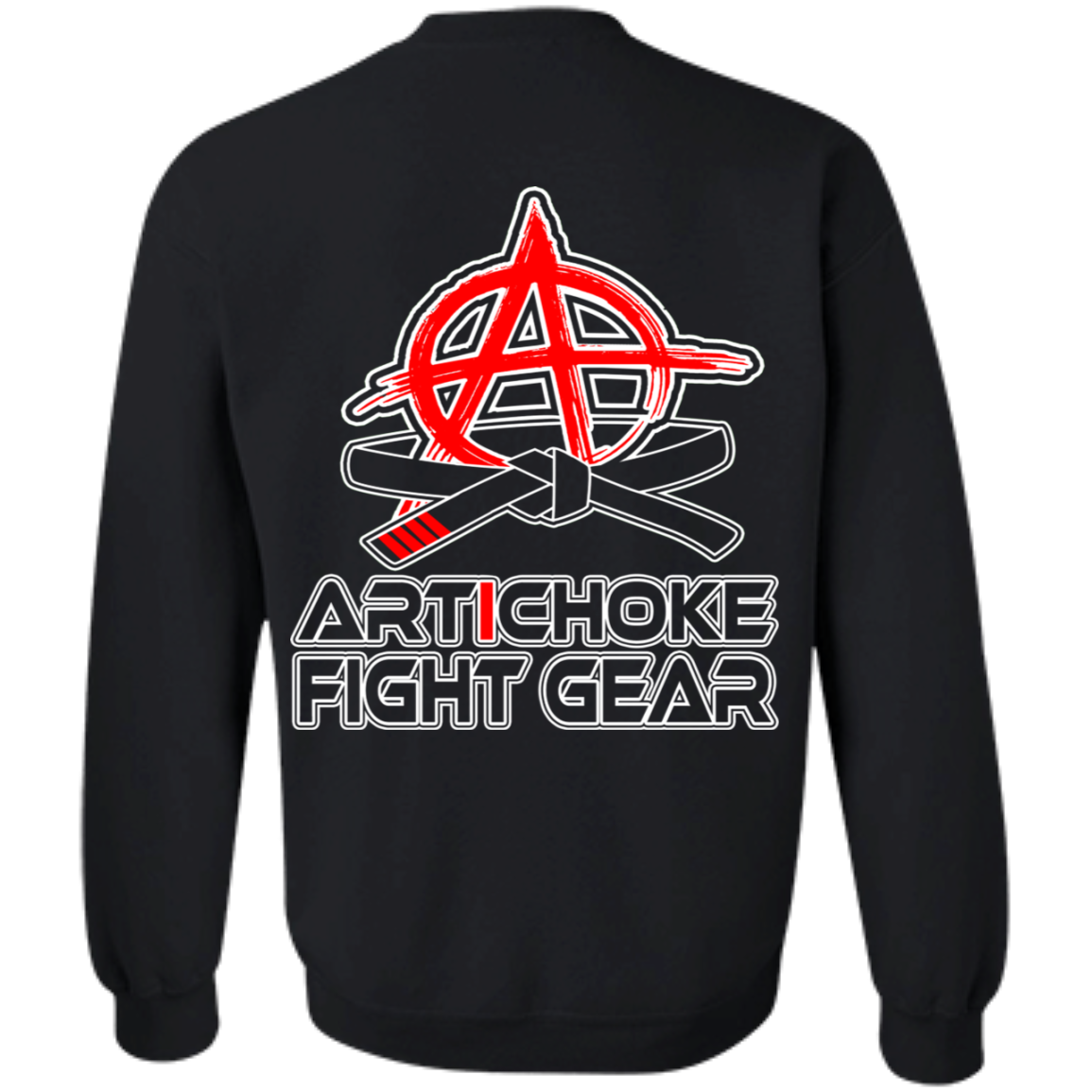 Artichoke Fight Gear Custom Design #16. Sticks And Stones May Break My Bones But Words Can Get You Choked Out. Gracie Fighter. BJJ. Crewneck Sweatshirt