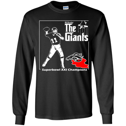 ArtichokeUSA Custom Design. Godfather Simms. NY Giants Superbowl XXI Champions. Fan Art. Youth LS T-Shirt