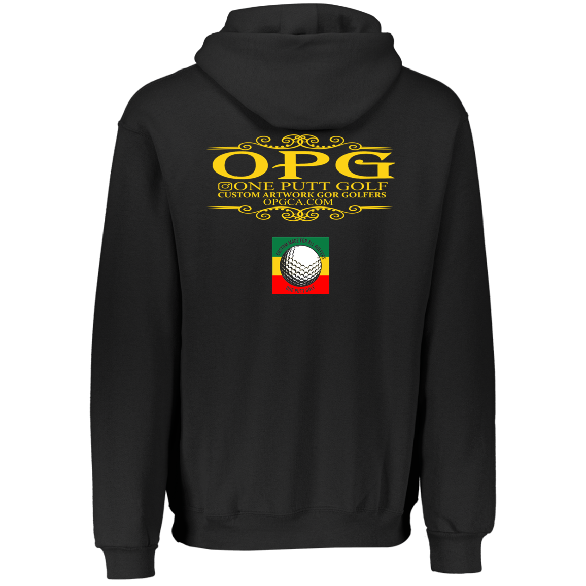 OPG Custom Design #22. One Putt / One Love Parody with Fan Art. Female Edition. Youth Dri-Power Fleece Hoodie