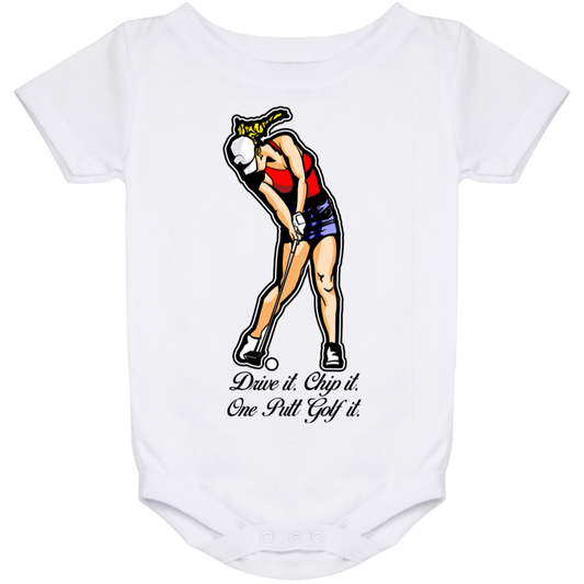 OPG Custom Design #9. Drive it. Chip it. One Putt Golf It. Golf So. Cal. Baby Onesie 24 Month