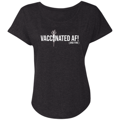 ArtichokeUSA Custom Design. Vaccinated AF (and fine). Ladies' Triblend Dolman Sleeve