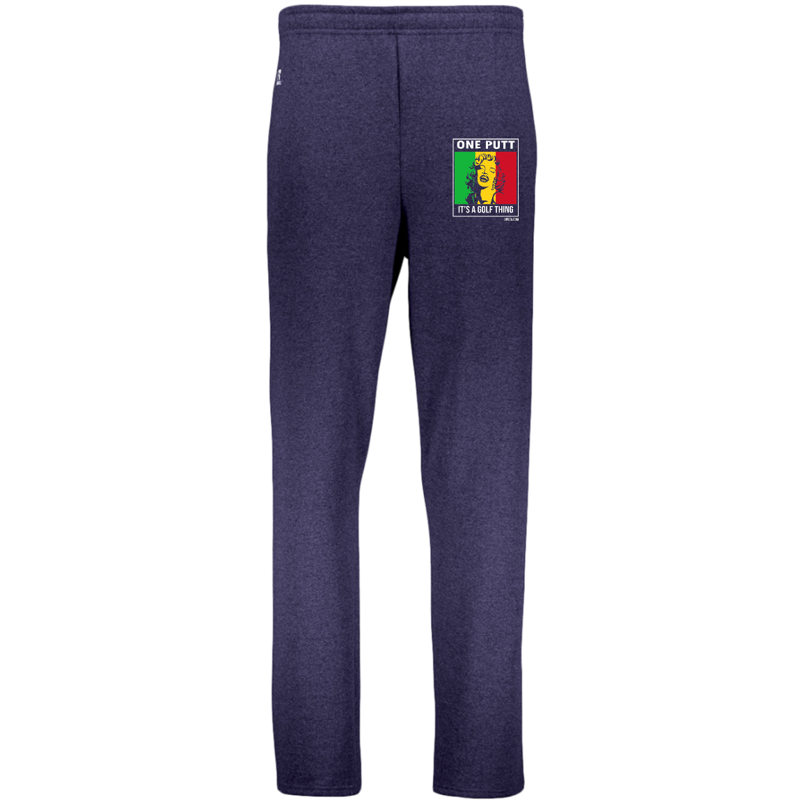 OPG Custom Design #22. One Putt / One Love Parody with Fan Art. Female Edition. Youth Dri-Power Open Bottom Pocket Sweatpants