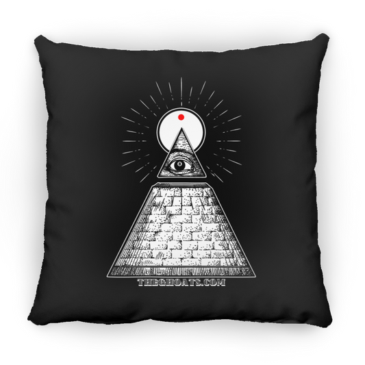 The GHOATS custom design #10. All Seeing Eye. Large Square Pillow
