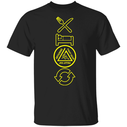Artichoke Fight Gear Custom Design #9. EAT. SLEEP. JIU JITSU. REPEAT. Youth 100% Cotton T-Shirt