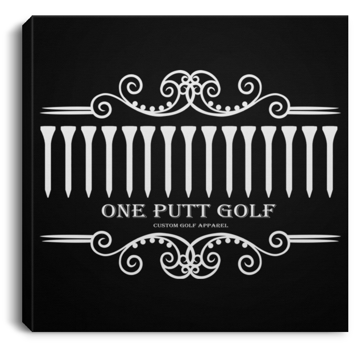 OPG Custom Design #5. Golf TEE-Shirt. Golf Humor. Square Canvas .75in Frame