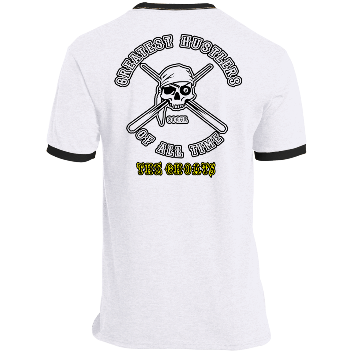 The GHOATS Custom Design. #4 Motorcycle Club Style. Ver 1/2. Ringer Tee