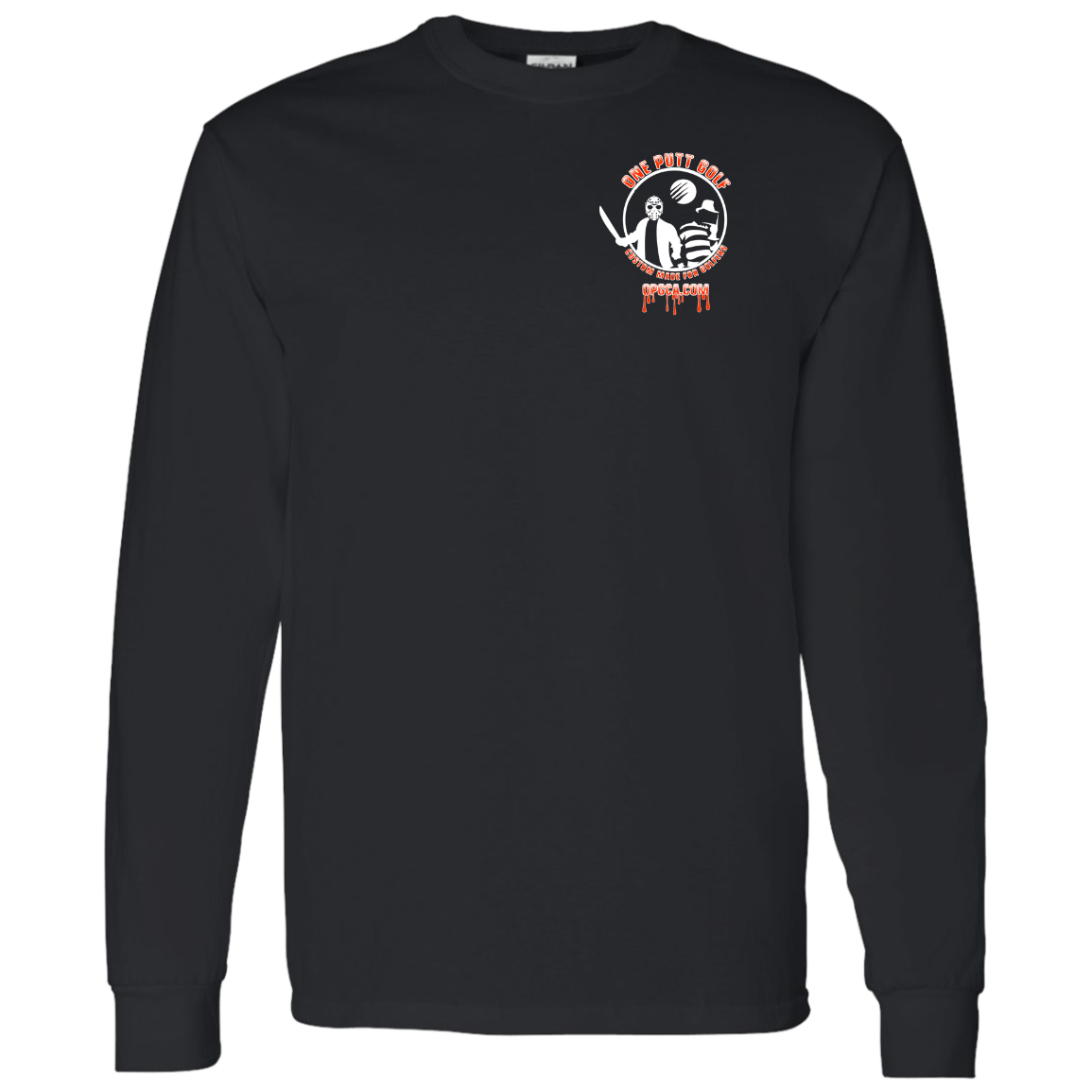 OPG Custom Design #23. Hack N Slice Golf. Freddy and Jason Fan Art. LS T-Shirt 5.3 oz.